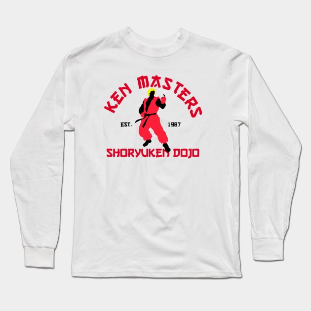 Ken Masters Dojo Long Sleeve T-Shirt by carloj1956